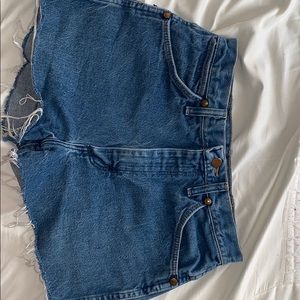 Blue wrangler shorts
